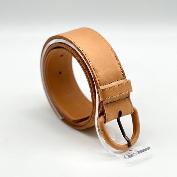 VINTAGE BANANA REPUBLIC Leather Belt Womens XS Saddle Tan Brown 28" Waist - Picture 4 of 10